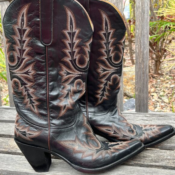 Old Gringo Sharon Black/Brown Women's Boots, Size 10 - Picture 4 of 16